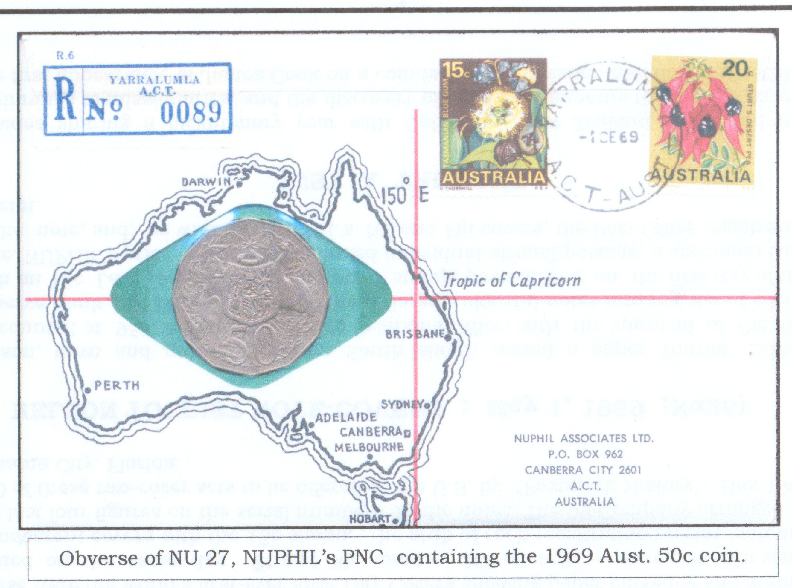 Nuhil's PNC NU27 Obverse - contains 1969 Australian 50c coin