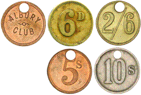 Albury Club Tokens