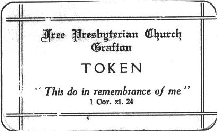 Grafton Free Presbyterian Church Token